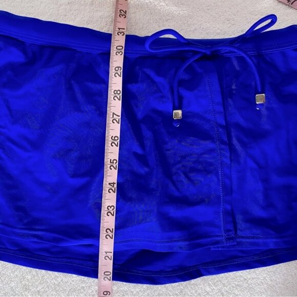 5/$25 George Blue Swim Skirt Bikini Bottom L - Picture 5 of 12